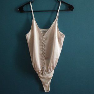 Cream Abercrombie and Fitch bodysuit
